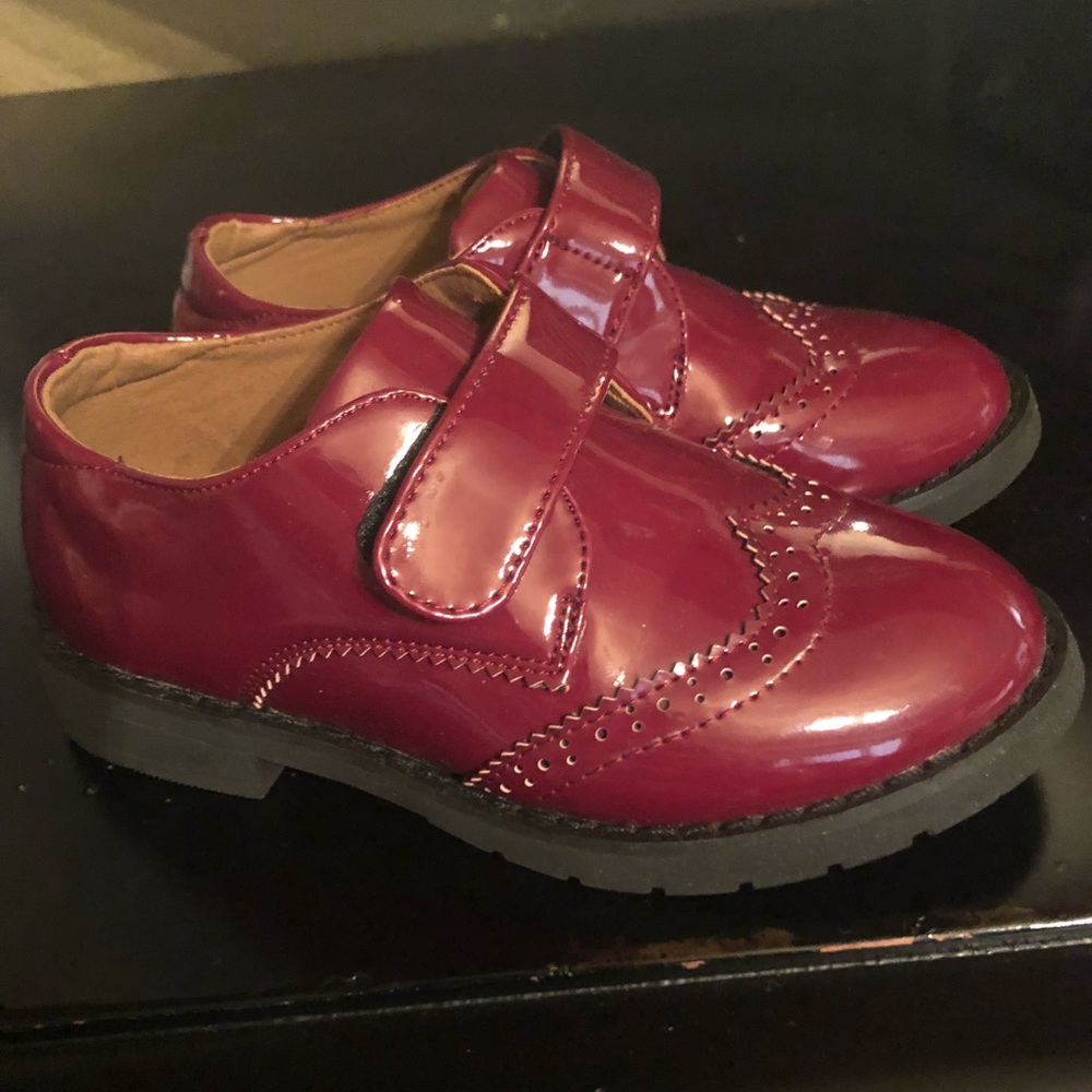 Red boys dress shoes
